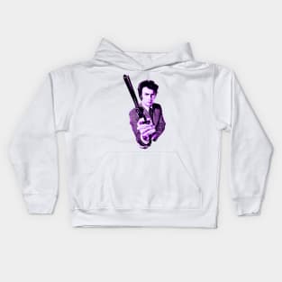 Clint Eastwood (Purple) Kids Hoodie